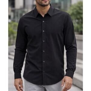 Lululemon Shirt Mens Medium Black Airing Easy Long Sleeve Vented Performance